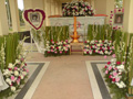 Full flower deco inside temple